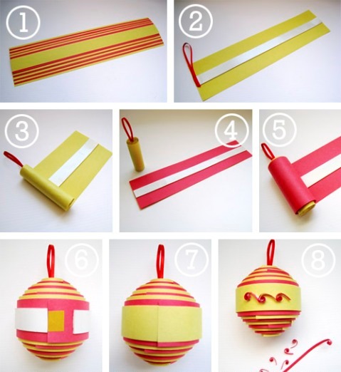 Елочные игрушки из бумаги на Новый год Елочные игрушки из бумаги на Новый год