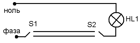 Как включать выключать люстру в разных местах помещения или подключение проходного выключателя Как включать выключать люстру в разных местах помещения или подключение проходного выключателя