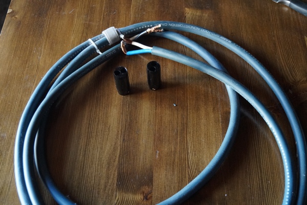 Разделка аудиокабеля SAEC SPC -1000 (установка сплиттеров, Y- коннекторов, banana - коннекторов)